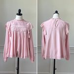 Grace + Karma Pink Babydoll Swing Long Sleeve Blouse M Size M Photo 1