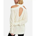 Free People  Half Moon Bay Pullover Sweater Ivory NWT Size Medium Photo 2