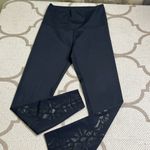 Beyond Yoga  Black High Waist Midi Leggings Shine Applique Detail, size small Photo 3