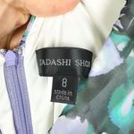 Tadashi Shoji Edith Printed Floral A-Line Dress Tea Midi Length Lilac NWT Size 8 Photo 11