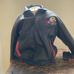 Vintage leather veteran of foreign wars bomber jacket XL Black Photo 5