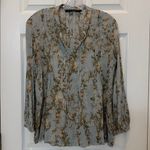 Peruvian Connection  Floral Pleated Blouse Size Small Photo 1