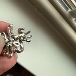 1950s Vintage Coro Rhinestone Earrings Light Pastel Blue Rhinestone Flowers Fanf Photo 4