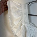 Downeast  White Cap Ruffle Sleeves Lace Time Blouse Anthropolog Medium EUC #2540 Photo 3