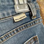 Billabong  Tie Front Lite Hearted Denim Raw Hem Shorts Size 28 Photo 6