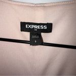 EXPRESS Light Pink Flowy V Neck Wrap Dress Long Sleeve and Bow Detail Photo 2