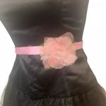 Gunne Sax Jessica McClintock For  Short Party Dress Size 1 Black Pink Bow Y2K Photo 2