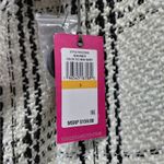 Vince Camuto  Women’s Plaid Tweed Coat Size Small Ivory Black Longline Jacket Photo 8