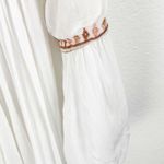 MELISSA ODABASH Natalia White Embroidered Bell Sleeves Lined Mini Dress Medium Photo 8