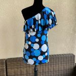 See You in Miami Womens Top Sz S M Blue Black White Maternity Polka Dot NEW Photo 3