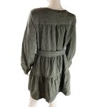 Simply Southern  Corduroy Button‎ Down Dress Gray Peasant Boho Size Large Photo 3