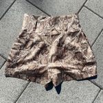 Snakeskin Print Shorts Brown Photo 2
