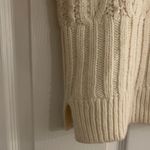 Madewell Cream Cable Knit Crewneck Sweater Size Small Photo 3