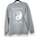 Outdoor Voices NWT Grey Move Your Body For Your Mind Graphic Pullover Sweatshirt Photo 0