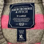Abercrombie & Fitch Pink Gray Striped Sweater XL Photo 5