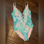Lilly Pulitzer Aqua La Vista Print Jansen One Piece Photo 6