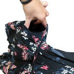 City Chic  Black Floral Palm‎ Button Front Off the Shoulder Romper Plus Size 24 Photo 7