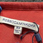 Rebecca Minkoff  XS Hibiscus Red Rita Embroidered One Shoulder Mini Dress Photo 4