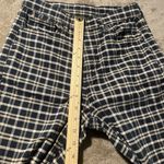 American Eagle  Pants Womens 4 XLong Plaid Black Tan High Rise Straight Leg Grung Photo 7