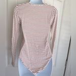 A loves A Rust Long Sleeve Striped Scoop Neck Full Back Bodysuit by NWOT Small Photo 6