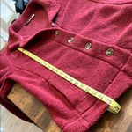 Croft & Barrow  Red Speckle Button-Up Fleece Jacket Size Medium Photo 7