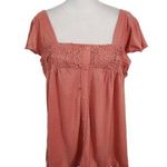 Absolutely Famous Pink Knit Top Size XL NWT Pink Crochet Top Photo 0