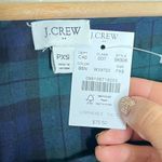 J. Crew Women's Flannel Squareneck Ruffle Plaid Cotton Long Sleeve Top PXS NWT Green Size XS Photo 1