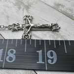 Vintage Black Iridescent Glass Bead Rosary, Catholic Prayer Beads, Crucifix Photo 5