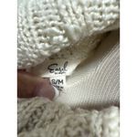 easel  heathered Ivory Cold Shoulder raw hem long sleeve tunic sweater size S/M Photo 3