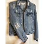 Ci Sono Boho Denim Jacket M Blue Jean Distressed Grunge Y2K Staple Photo 3