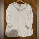 RUDY Rd. Sweater Knit
Grommet Embellished Trim Women’s Sweater size M White Size M Photo 6