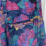 Vintage 80s 90s Shades Multicolor Floral Denim Jeans Size 13 Retro Mom Jeans Blue Photo 5