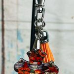 Pumpkin Patch Cross Keychain/Purse Accessory With Tassel Photo 1