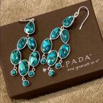 Silpada Turquoise Sterling Silver Chandelier Vieques Drop Dangle Earrings W3289 Photo 0
