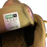 Puma  Womens basket classic 9.5 Holographic Pink & Gold Sneakers  gold Laces Photo 3