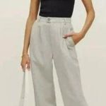 Reformation  | 100% Linen One-Shoulder Ribbed Holly Top in Black Photo 0