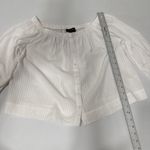 Atmosphere Crop Off Shoulder Top Blouse Women's Size 8 White Stripes Cotton Photo 9