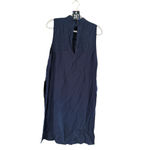 ZARA Women's Navy Sleeveless Mock Neck Tunic Top M Photo 7