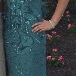 Modcloth Teal Sequin Beaded Formal Gown / Prom Dress Photo 5