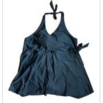 J.Crew NWT Halter Wrap Swim Dress Black Plus Size 24 Bow One Piece Bathing Suit Photo 1