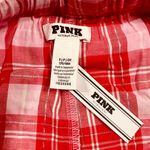 PINK - Victoria's Secret PINK VICTORIA’S SECRET Flannel Pajama Shorts  Red Pink Silver Plaid Ruffle SMALL Photo 10