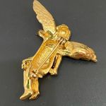 Vintage GIOVANNI Signed Gold Angel Cherub 1.25” Pin Photo 3