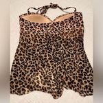 Kona Sol  tankini swim top - leopard animal print - brown tan black - Medium Photo 5