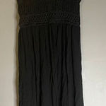 Blush  Black Crotchet Top Spaghetti Strap Boho MIDI Dress Size Large NWOT Photo 0