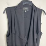 Betabrand MPG‎ x  collab black open waterfall vest with tie womens size large Photo 1