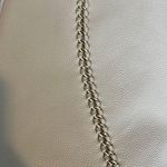 Badgley Mischka Large Taupe Leather Tote Bag with Chain Detail and Gold Hardware Photo 2
