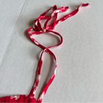 Dance & Marvel floral crop tie shoulder top red & white in size medium Photo 9