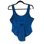 No Boundaries  One Piece Swimsuit Cheeky High Leg Removable Cups Wink Blue XL Photo 1
