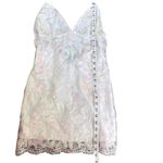 Lucy in the Sky Lucy In the Sky Clarabelle Iridescent Sequin Dress Sz S White Fairy Lace Photo 8