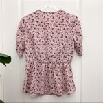Pleione  Floral Faux Wrap Mauve Pink Top XS Photo 5